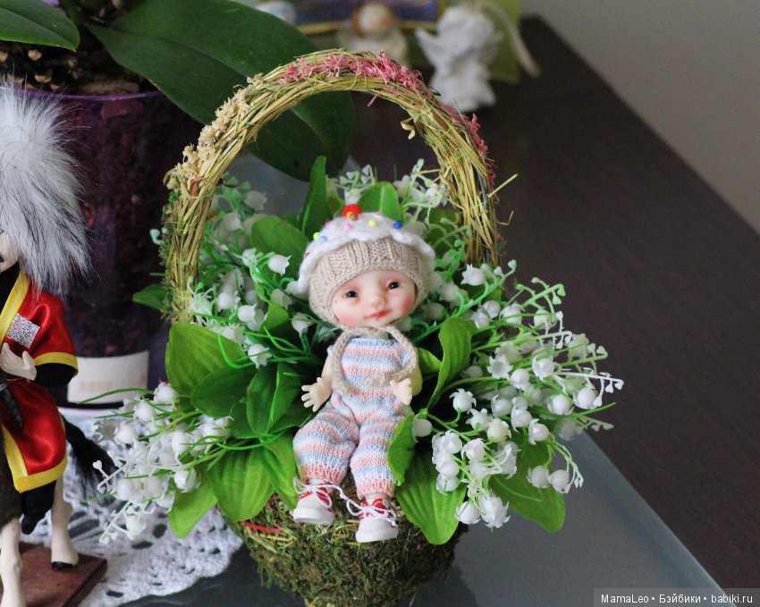 Пуговка - куличик, шарнирная кукла (фото 8)