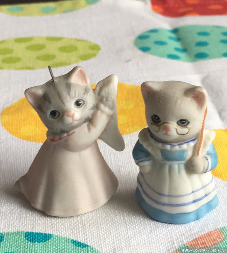 Живут у меня котики, фарфоровые статуэтки