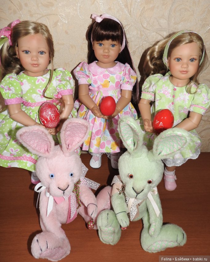 Поздравление с прекрасной Пасхой! Коллекционные куклы Kidz'n'Cats и пасхальные зайцы Ольги Кузиной