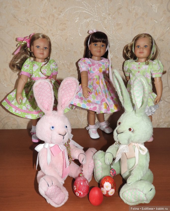 Поздравление с прекрасной Пасхой! Коллекционные куклы Kidz'n'Cats и пасхальные зайцы Ольги Кузиной