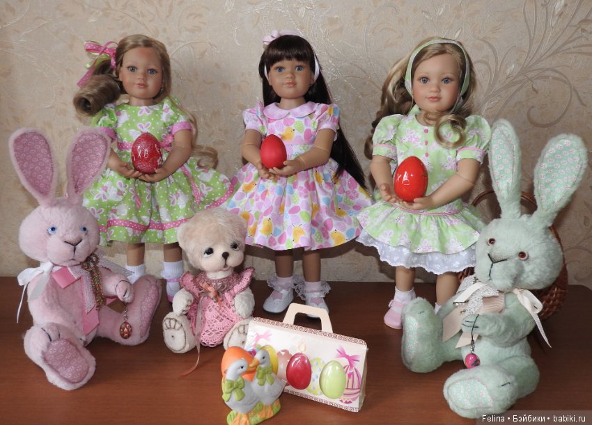 Поздравление с прекрасной Пасхой! Коллекционные куклы Kidz'n'Cats и пасхальные зайцы Ольги Кузиной (фото 5)
