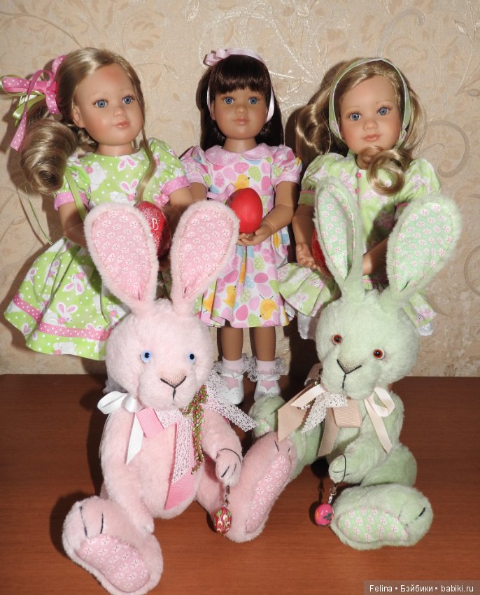 Поздравление с прекрасной Пасхой! Коллекционные куклы Kidz'n'Cats и пасхальные зайцы Ольги Кузиной