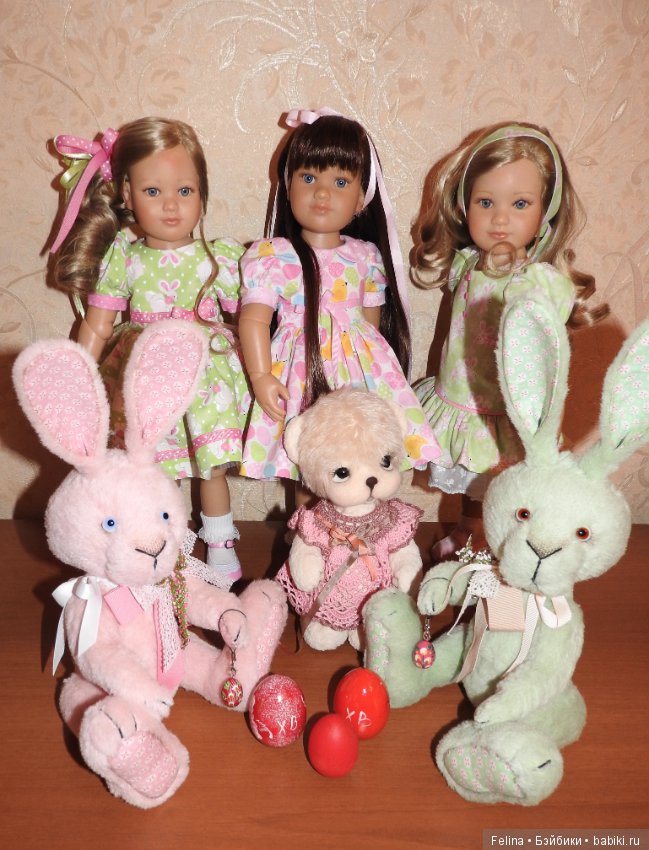 Поздравление с прекрасной Пасхой! Коллекционные куклы Kidz'n'Cats и пасхальные зайцы Ольги Кузиной