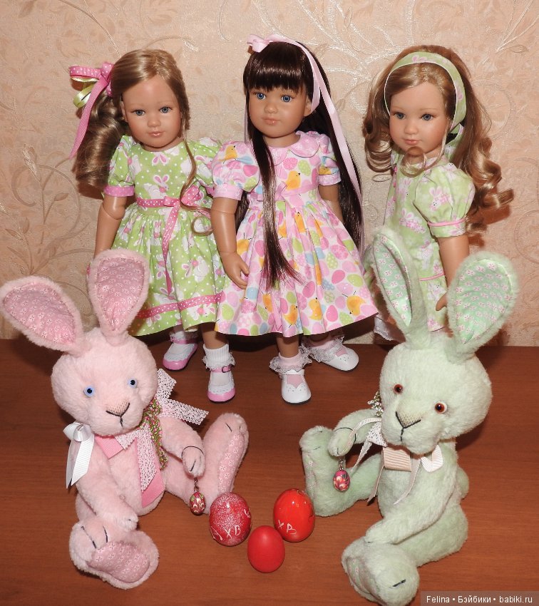 Поздравление с прекрасной Пасхой! Коллекционные куклы Kidz'n'Cats и пасхальные зайцы Ольги Кузиной