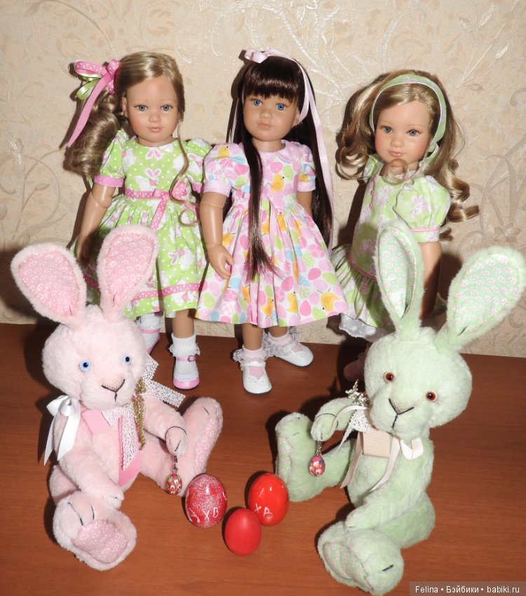 Поздравление с прекрасной Пасхой! Коллекционные куклы Kidz'n'Cats и пасхальные зайцы Ольги Кузиной