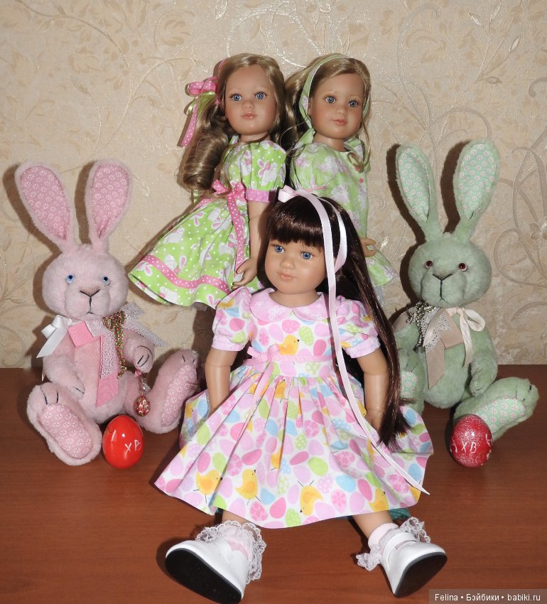 Поздравление с прекрасной Пасхой! Коллекционные куклы Kidz'n'Cats и пасхальные зайцы Ольги Кузиной