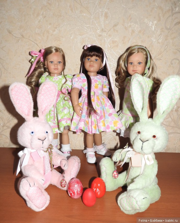 Поздравление с прекрасной Пасхой! Коллекционные куклы Kidz'n'Cats и пасхальные зайцы Ольги Кузиной