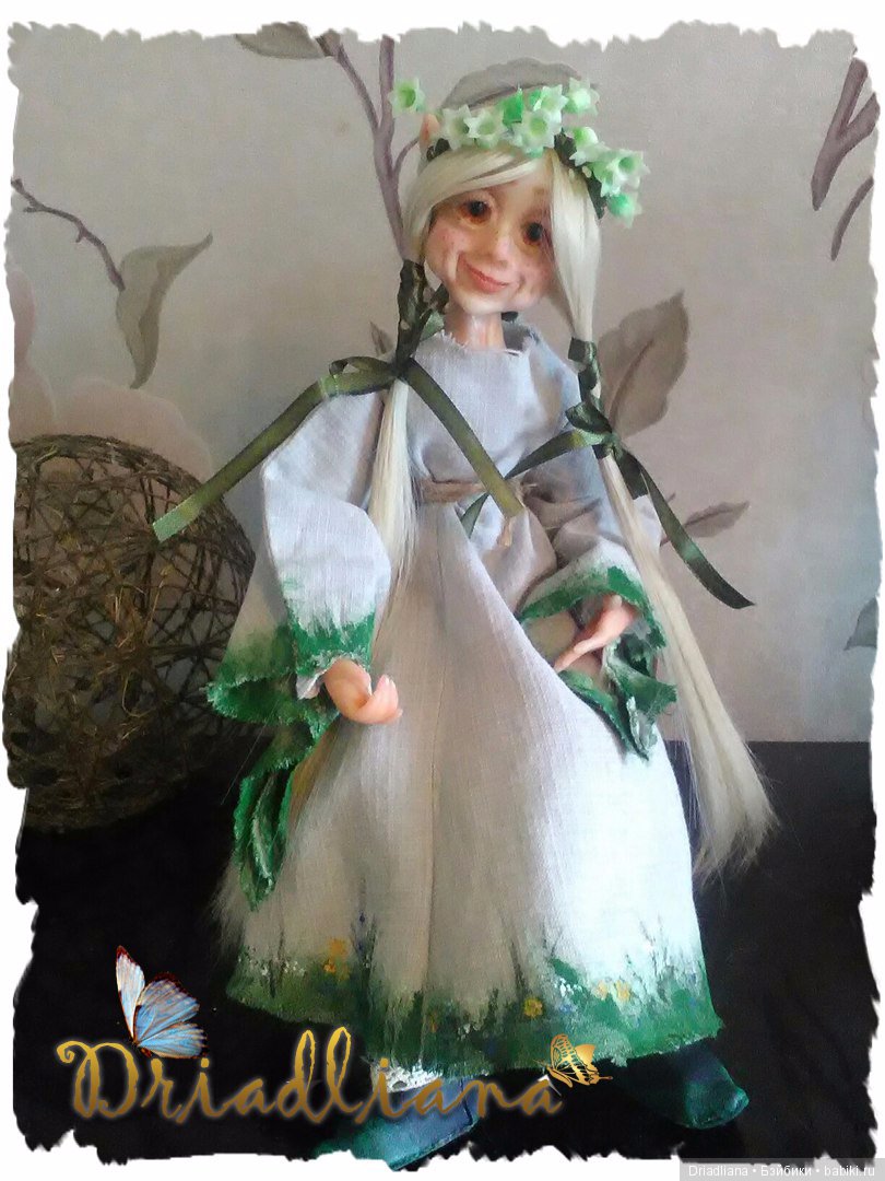 Авторская кукла Дриадка "Веснянка" (фото 4)