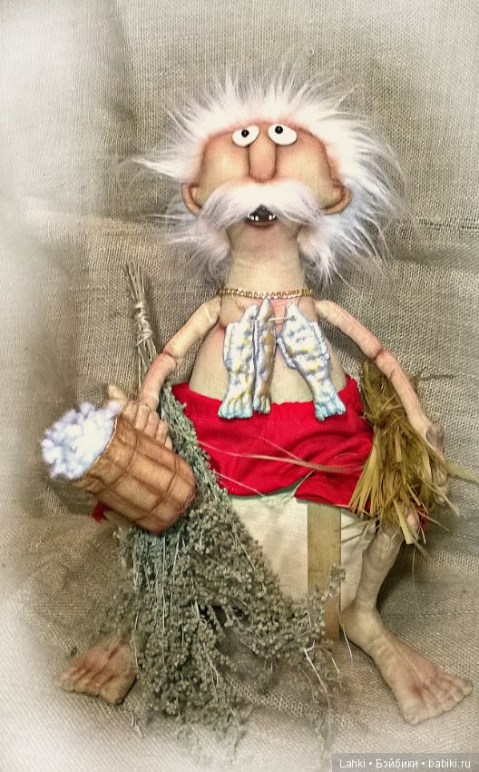 Текстильная кукла. Кофейный банщик (фото 2)