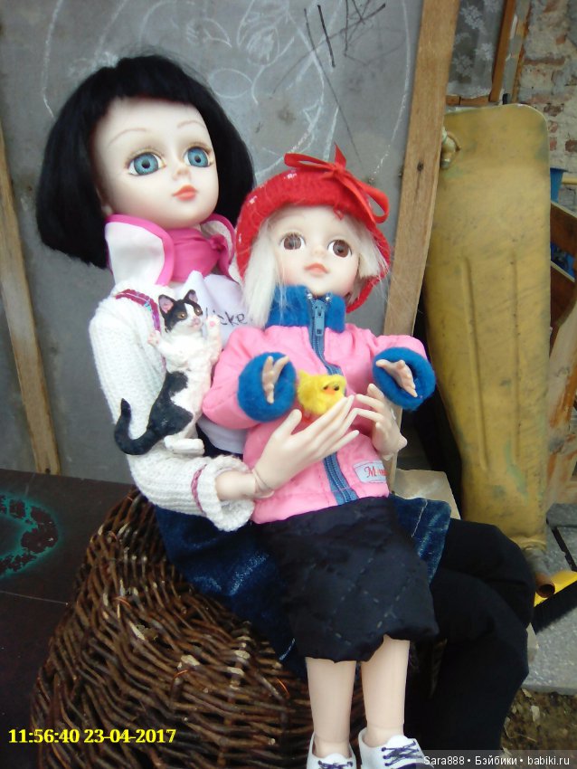 Изабелла и Криша выгуливают питомцев (фото 6)