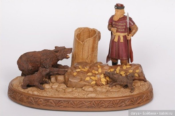 Фигурки из дерева тульского мастера Александра Борзова