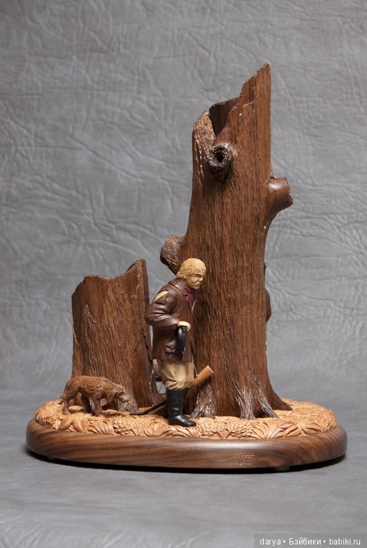 Фигурки из дерева тульского мастера Александра Борзова