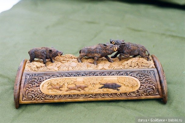 Фигурки из дерева тульского мастера Александра Борзова