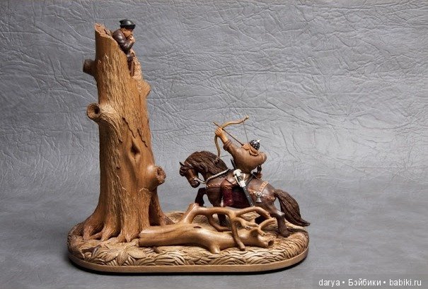 Фигурки из дерева тульского мастера Александра Борзова