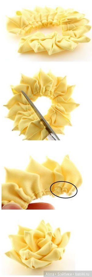 Красивые цветы из ткани с мастер классами