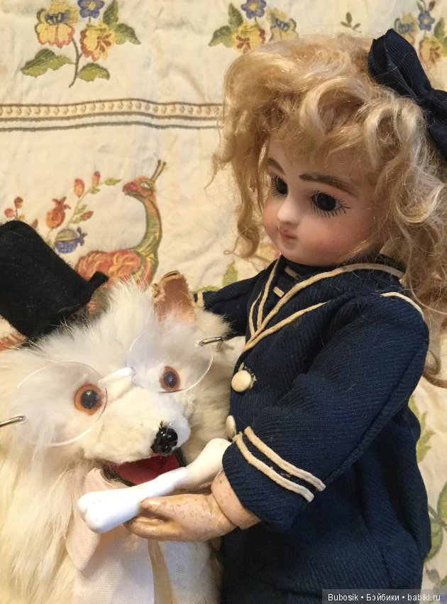 Нюсик и Месье Шпиц - Крошечная антикварная кукла от Steiner серии С (фото 9)