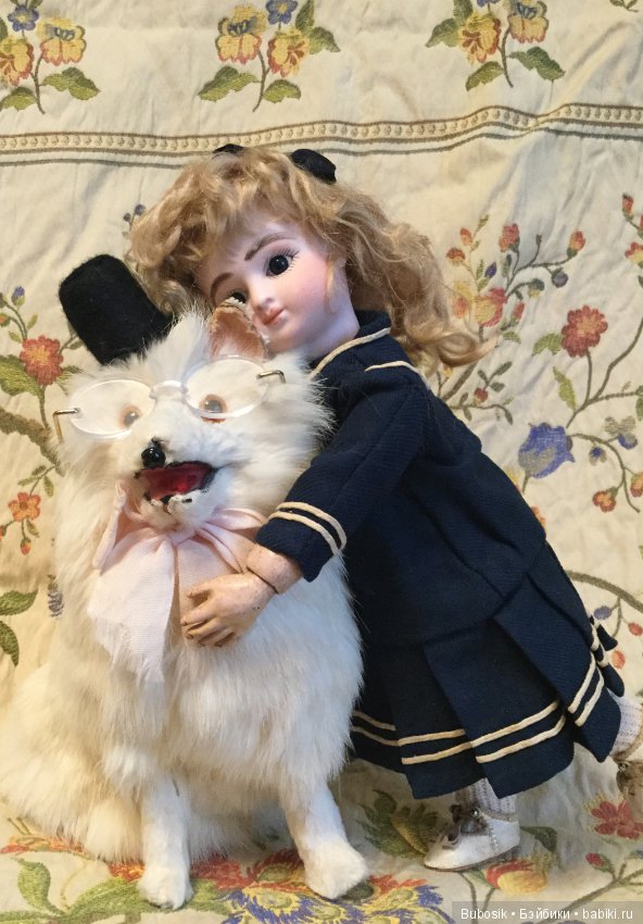 Нюсик и Месье Шпиц - Крошечная антикварная кукла от Steiner серии С (фото 10)