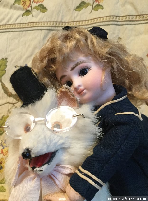 Нюсик и Месье Шпиц - Крошечная антикварная кукла от Steiner серии С