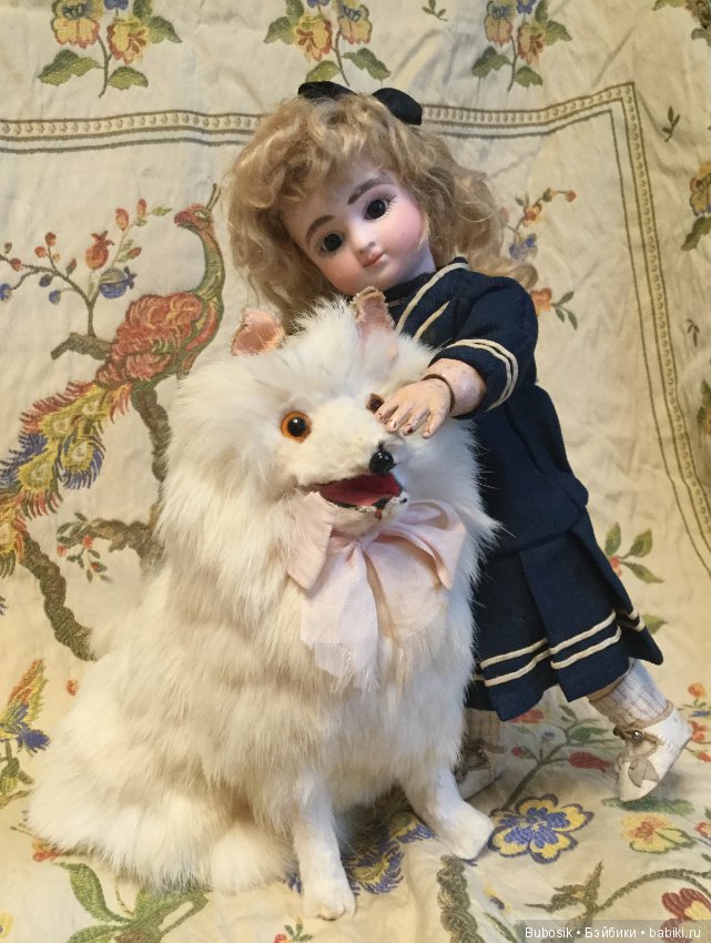 Нюсик и Месье Шпиц - Крошечная антикварная кукла от Steiner серии С (фото 2)
