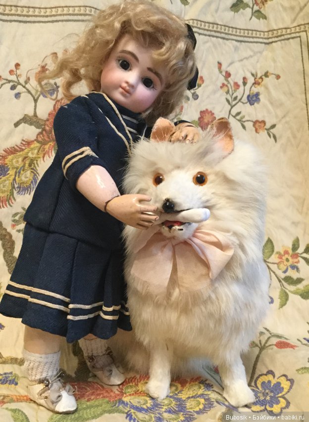 Нюсик и Месье Шпиц - Крошечная антикварная кукла от Steiner серии С