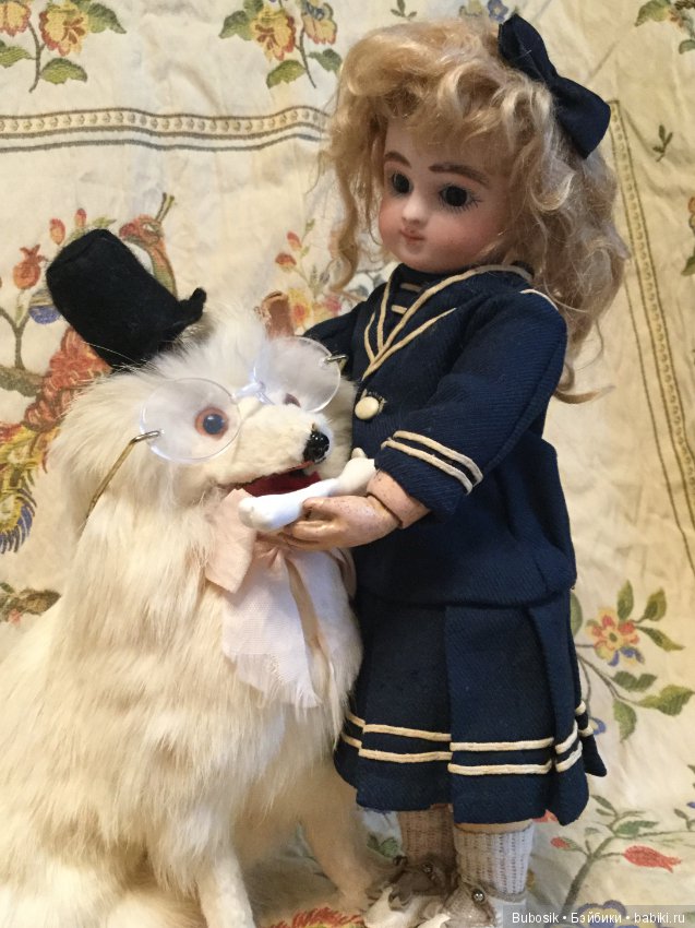 Нюсик и Месье Шпиц - Крошечная антикварная кукла от Steiner серии С (фото 8)