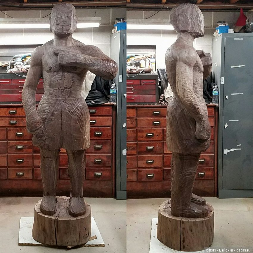 Флойд Мейвезер в дереве — Авторские куклы из дерева (фото 5)