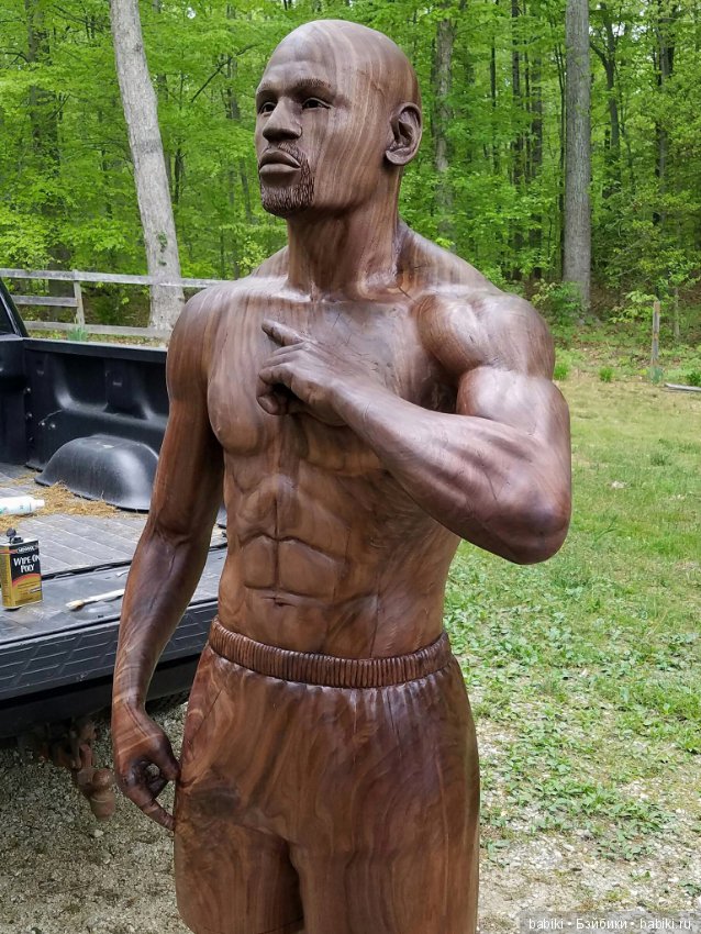 Флойд Мейвезер в дереве — Авторские куклы из дерева (фото 10)