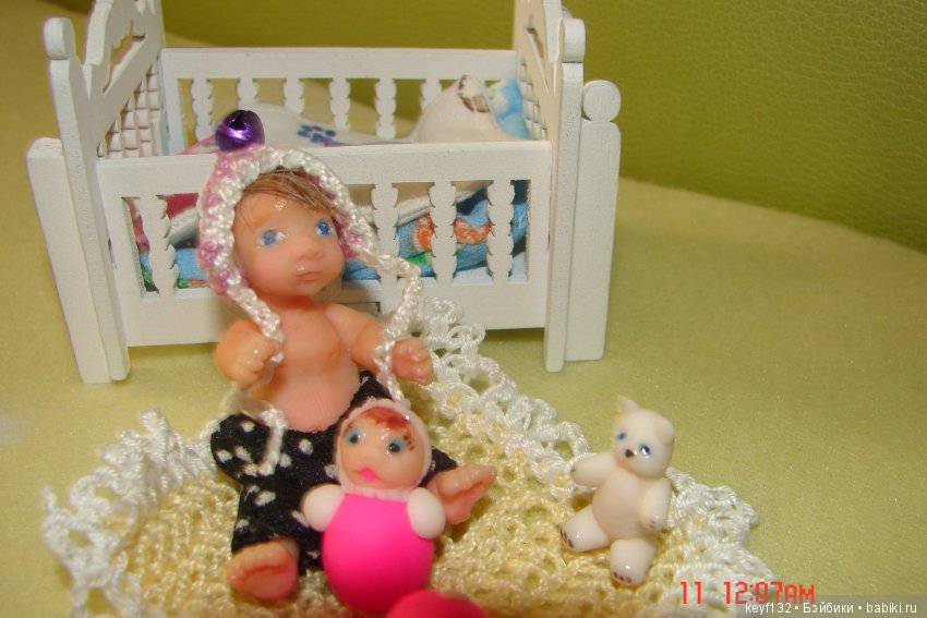 Маленькая Ася — Авторские миниатюрные куклы: лепка