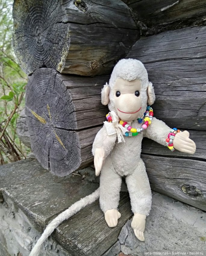 Анфиска (винтажная обезьянка) на природе в Мещере (фото 2)