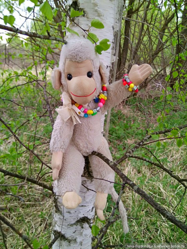 Анфиска (винтажная обезьянка) на природе в Мещере (фото 5)
