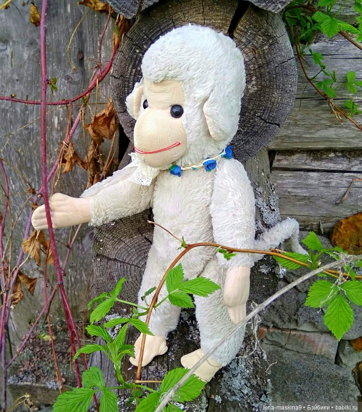 Анфиска (винтажная обезьянка) на природе в Мещере