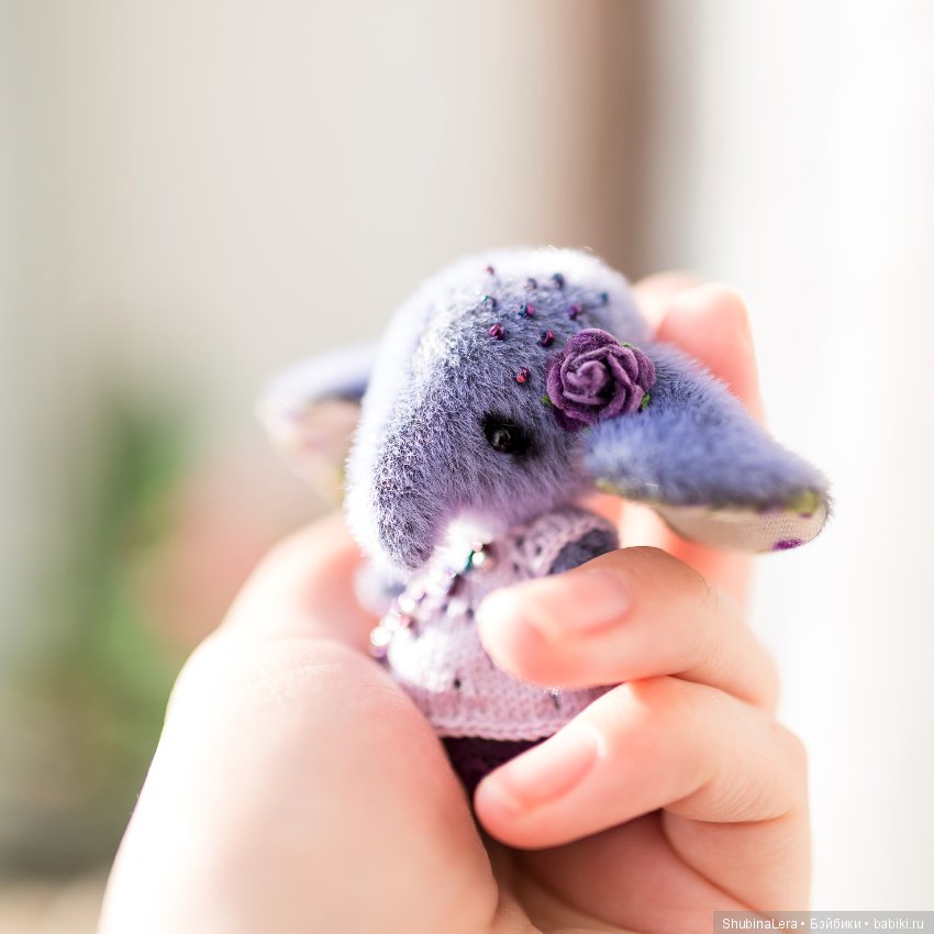 Лавандовый слоник, игрушка ручной работы (фото 4)
