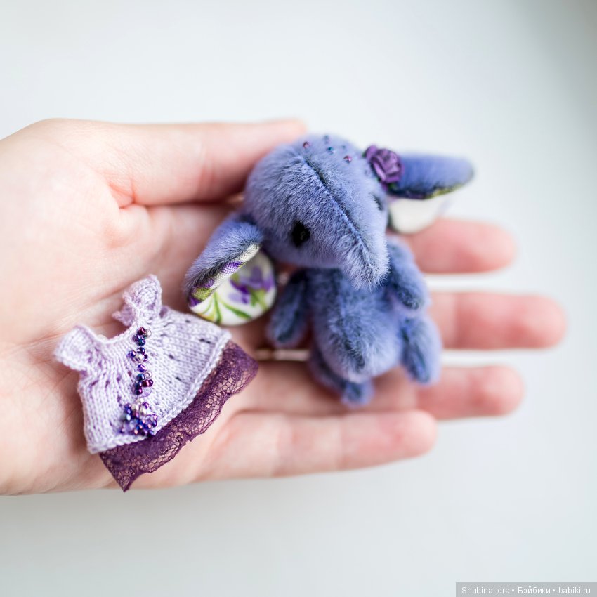 Лавандовый слоник, игрушка ручной работы (фото 5)