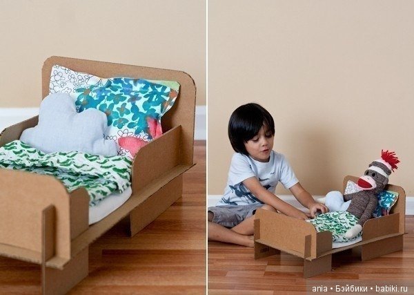Делаем кроватку для куклы своими руками из подручных материалов
