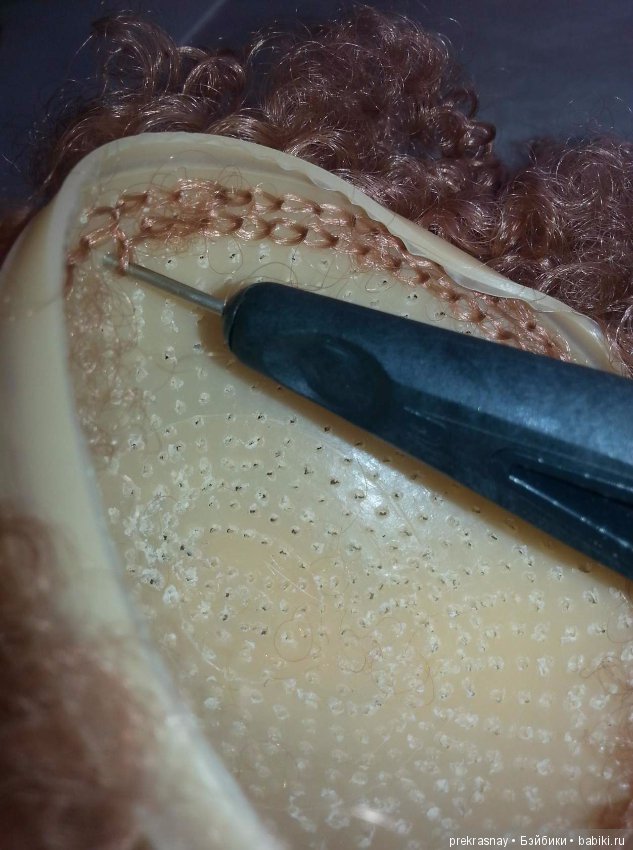 Ремонт кукол. Прошивка волос (фото 6)