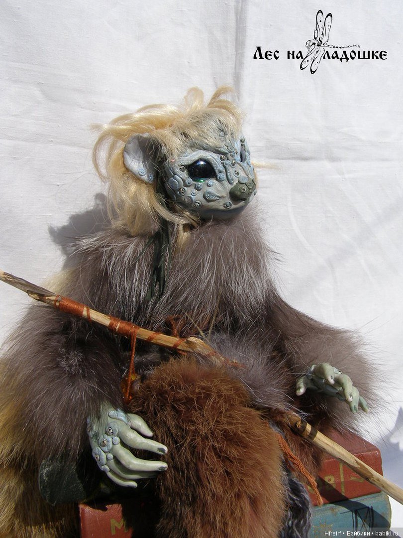 Игрушка ручной работы Зеленоглазая странница из серии Лес на ладошке (фото 8)