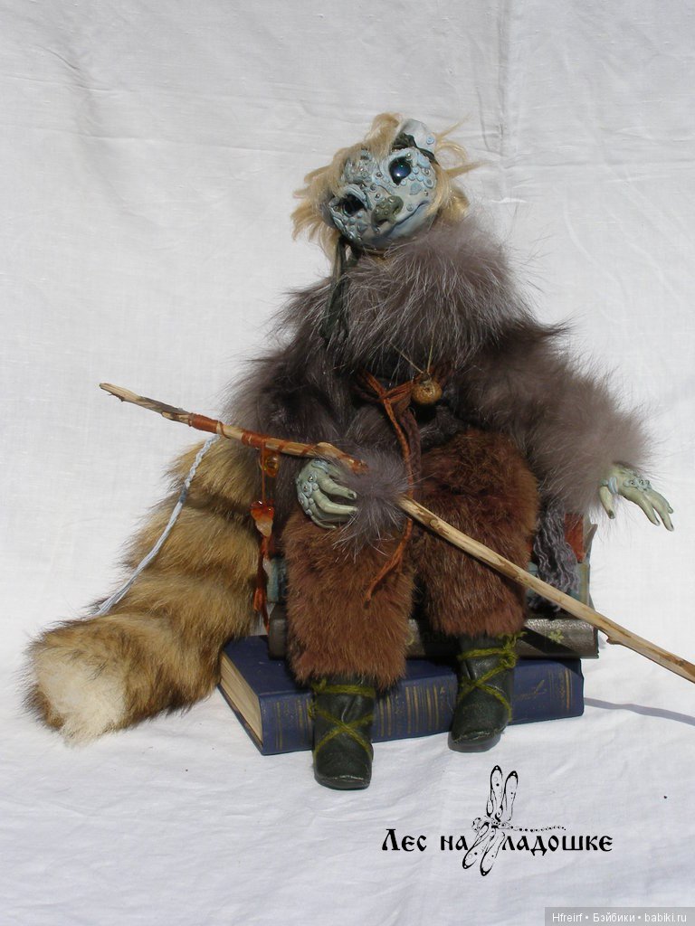 Игрушка ручной работы Зеленоглазая странница из серии Лес на ладошке (фото 2)