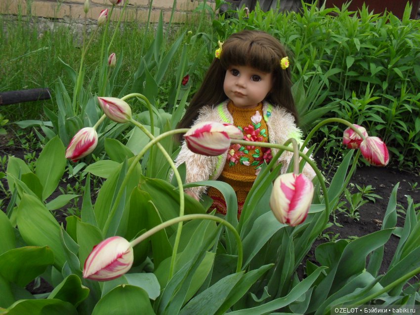 Первая прогулка с куклой Готц