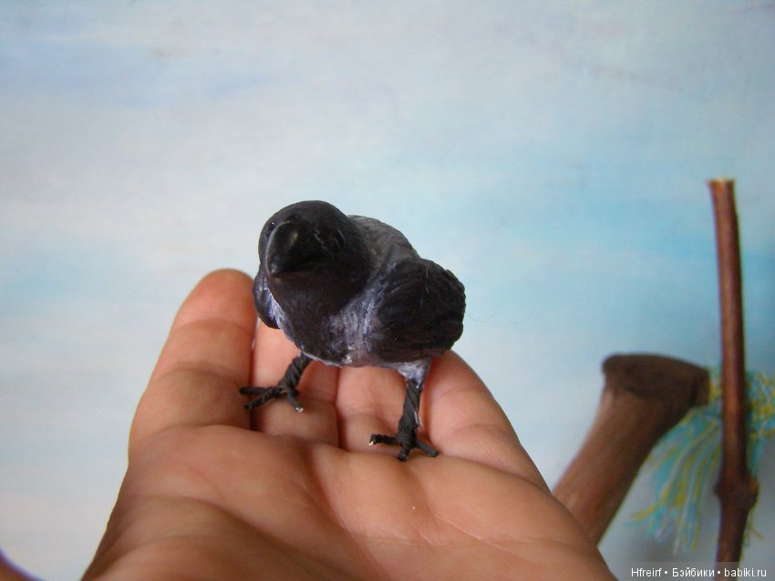 Игрушка ручной работы Баба Яга из серии Лес на ладошке (фото 4)