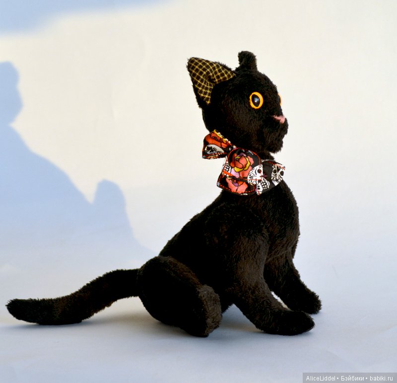 Чёрный кот, авторская игрушка своими руками (фото 4)