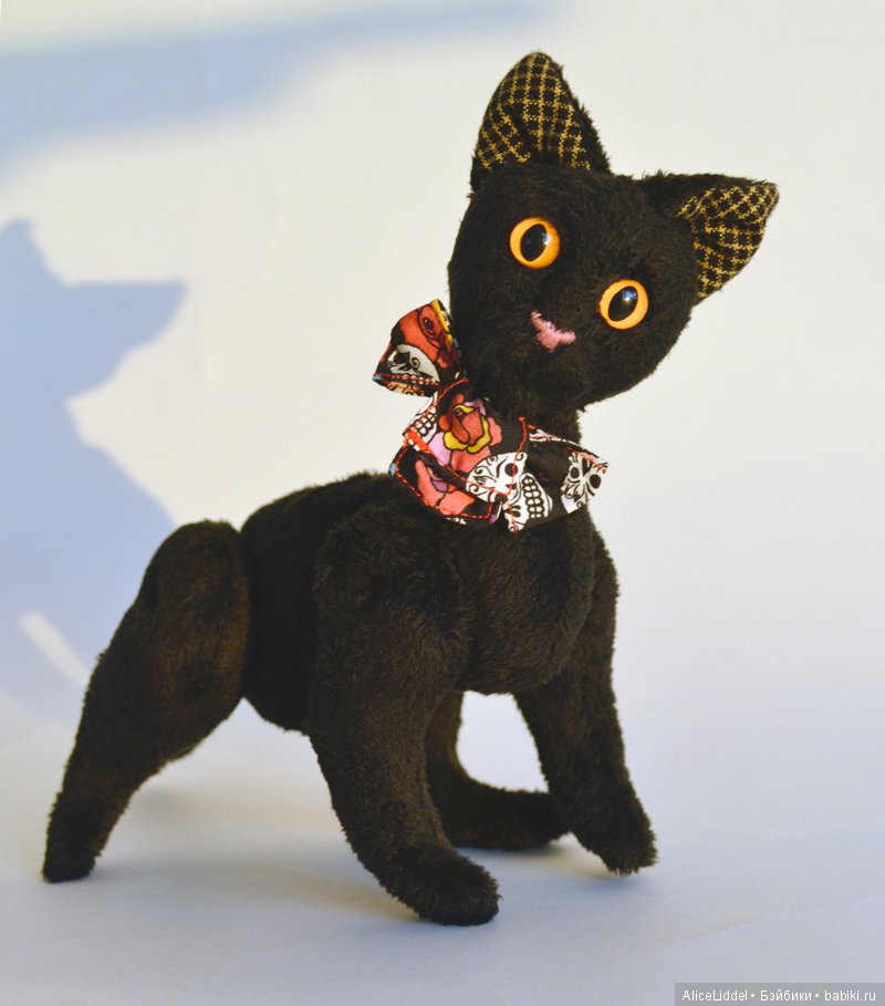 Чёрный кот, авторская игрушка своими руками (фото 3)