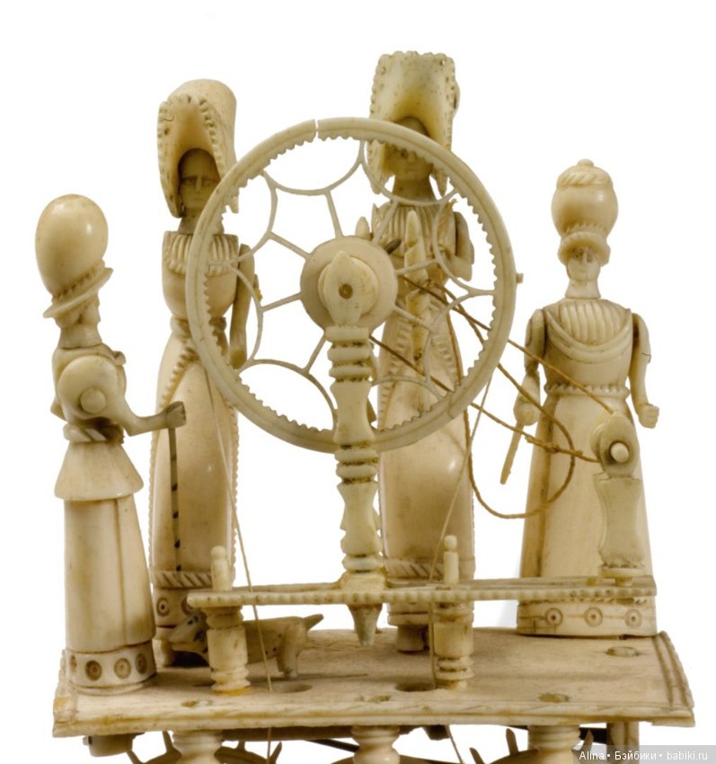 Антикварные костяные игрушки, Spinning jennies (фото 6)