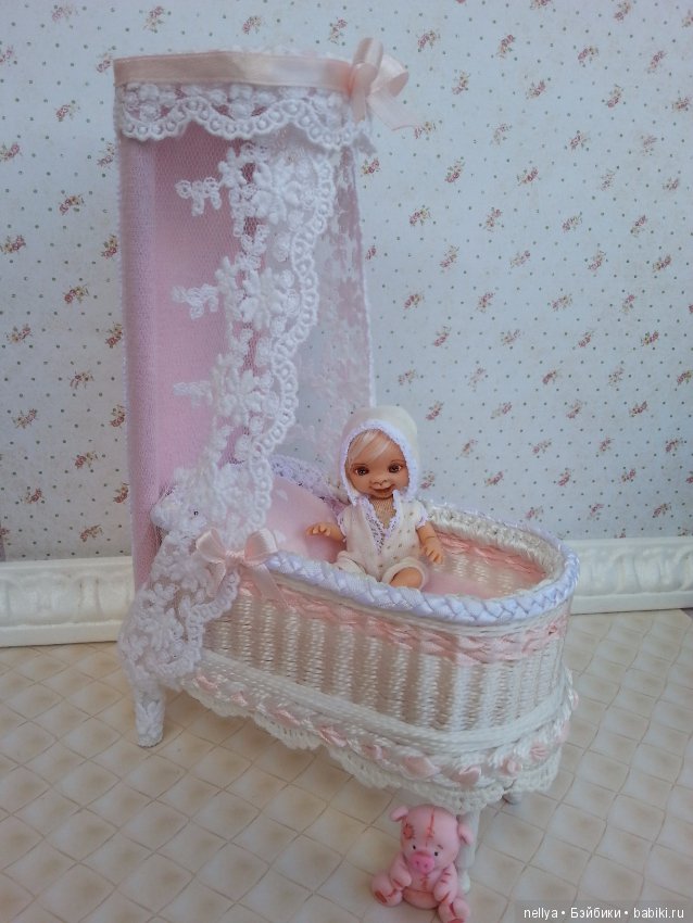 Детка в колыбельке — Авторские миниатюрные куклы: лепка