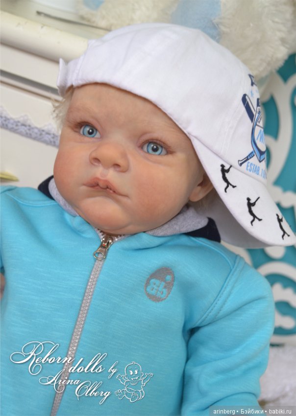 Голубоглазый мальчик реборн Арсений. Молд Grant скульптора Michelle Fagan