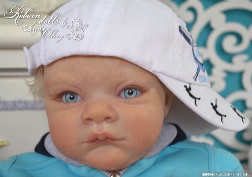 Голубоглазый мальчик реборн Арсений. Молд Grant скульптора Michelle Fagan