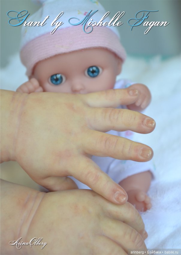 Голубоглазый мальчик реборн Арсений. Молд Grant скульптора Michelle Fagan (фото 9)
