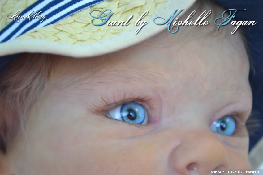 Голубоглазый мальчик реборн Арсений. Молд Grant скульптора Michelle Fagan (фото 5)