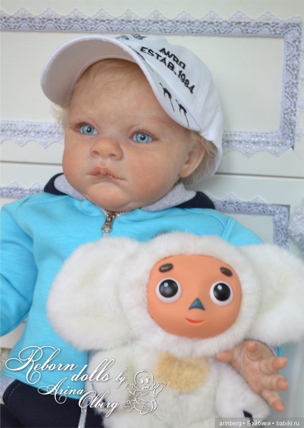 Голубоглазый мальчик реборн Арсений. Молд Grant скульптора Michelle Fagan