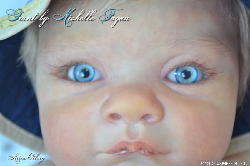 Голубоглазый мальчик реборн Арсений. Молд Grant скульптора Michelle Fagan (фото 6)