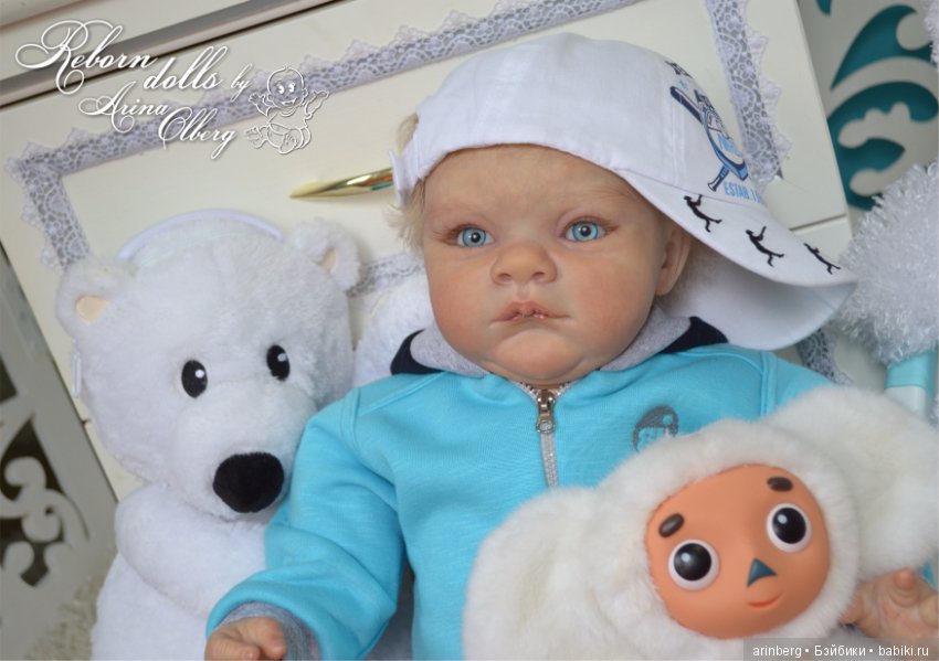 Голубоглазый мальчик реборн Арсений. Молд Grant скульптора Michelle Fagan